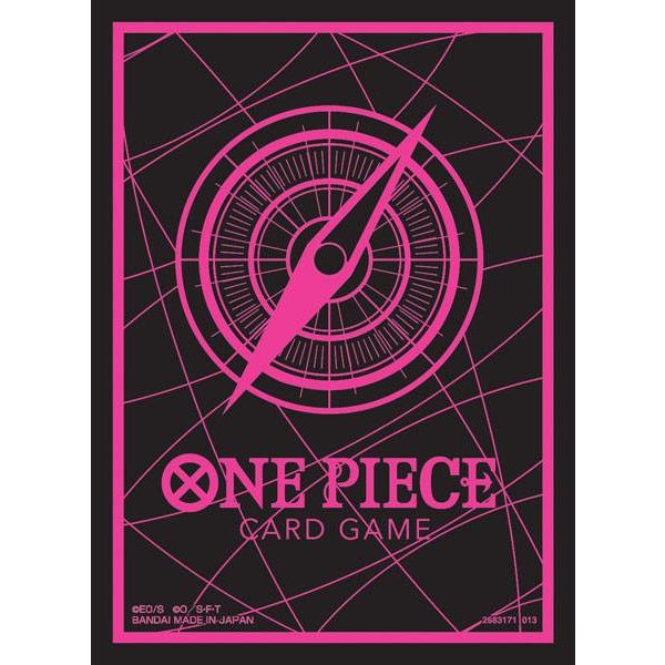 One Piece TCG - Official Sleeve 6 Cards back (Black & Pink)