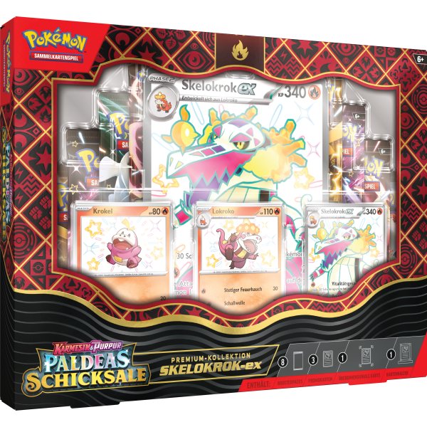 Pokémon: Karmesin & Purpur 4.5 - Paldeas Schicksale - Premium Kollektion - Skelokrok