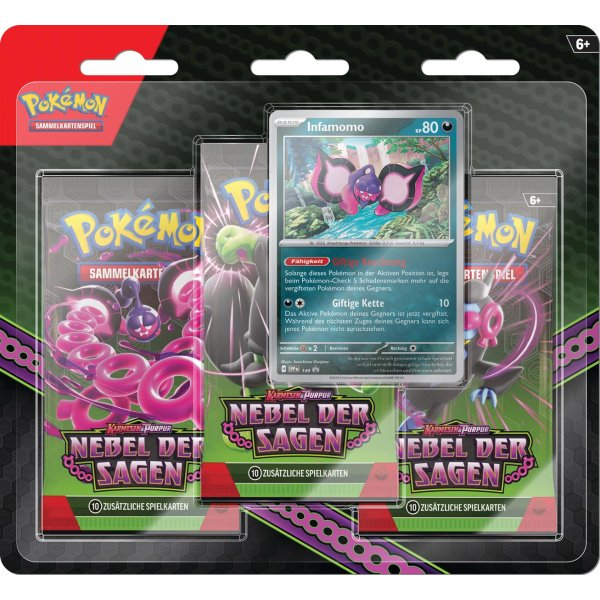 Pokemon Karmesin & Purpur 6.5 - Nebel der Sagen - 3-Pack-Blister - DE