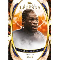 Topps Rugby Legends Karte von Serge Betsen, Flanker, nummeriert 01/25.