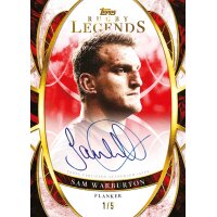 Topps Rugby Legends Autogrammkarte von Sam Warburton, Flanker, nummeriert 1/5.