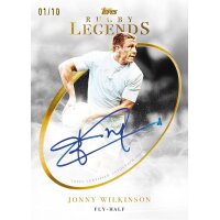 Topps Rugby Legends Autogrammkarte von Jonny Wilkinson, Fly-Half, nummeriert 01/10.