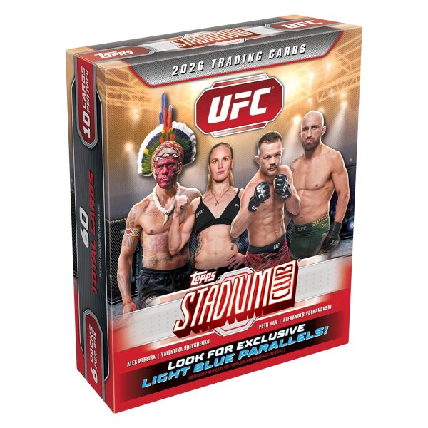Topps UFC Stadium Club 2026 Value Box mit 60 Karten und...