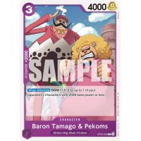Baron Tamago &amp; Pekoms Charakterkarte ST34-005 aus dem One Piece Card Game