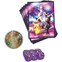 Kartenh&uuml;llen, Nachtara-M&uuml;nze und Schadensmarken-W&uuml;rfel der Pok&eacute;mon 30 Jahre Ultra-Premium-Kollektion