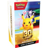 Pok&eacute;mon 30 Jahre Boosterbundle mit Pikachu, Mew und Mewtu sowie 6 Boosterpacks