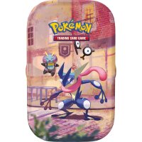 Pok&eacute;mon 30 Jahre Mini-Tin Quajutsu und Volbeat mit zwei Icognito auf einem urbanen Platz