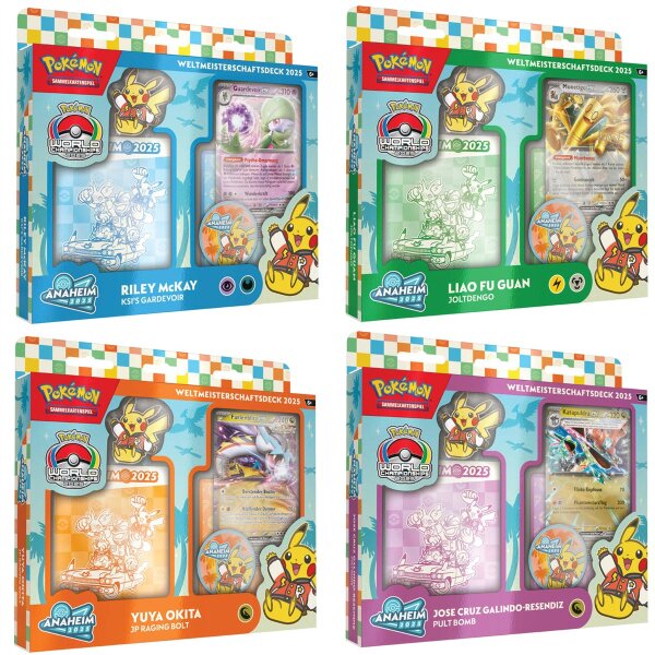 Vier Pokémon Weltmeisterschaftsdecks 2025 von...