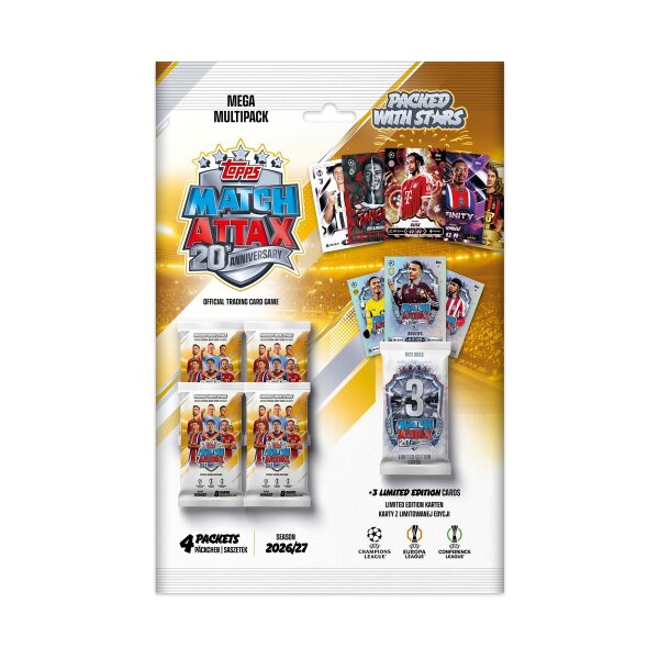 Topps Match Attax 2026/27 Mega Multipack zur 20th...