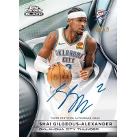 Topps Chrome Black Basketball 2025-26 Autogrammkarte eines Oklahoma City Spielers, nummeriert 02/10