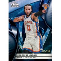 Topps Chrome Black Basketball 2025-26 Parallelkarte eines New York Knicks Spielers, nummeriert 011/150