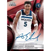 Topps Chrome Black Basketball 2025-26 Autogrammkarte eines Minnesota Spielers, nummeriert 5/5