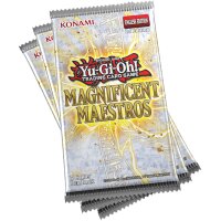 Drei Yu-Gi-Oh! Magnificent Maestros Booster der englischen 1st Edition