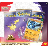 Pok&eacute;mon 30 Jahre Tech-Sticker-Kollektion mit Lucario, Promokarte und drei Boostern