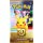 Vorderseite eines deutschen Pokémon 30 Jahre Boosterpacks mit Pikachu, Mew und Mewtu