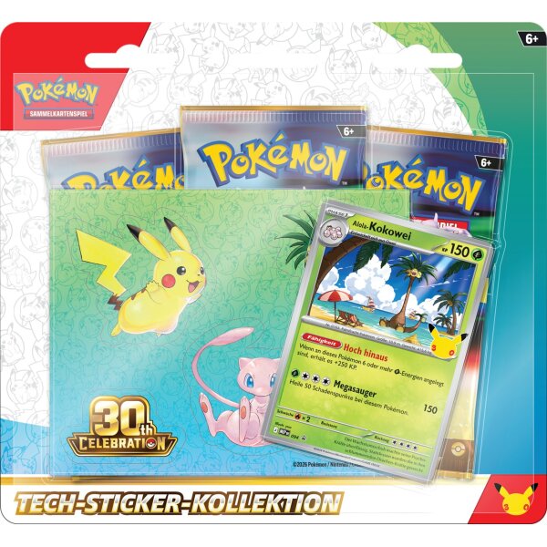 Pokémon 30 Jahre Tech-Sticker-Kollektion mit...