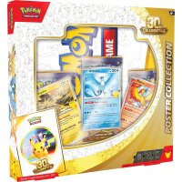 Pok&eacute;mon 30th Celebration Poster Collection Englisch mit drei Promokarten, Poster und drei Boosterpacks