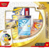 Frontansicht der Pok&eacute;mon 30th Celebration Poster Collection mit Articuno, Zapdos und Moltres