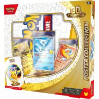 Seitliche Ansicht der Pok&eacute;mon 30th Celebration Poster Collection Englisch
