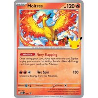 Moltres Promokarte aus der Pok&eacute;mon 30th Celebration Poster Collection Englisch