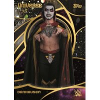 Topps WWE Universe 2026 Wrestling Sammelkarte mit schwarzem und goldenem Universe Design