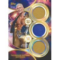 Topps WWE Universe 2026 Event-Used Memorabilia-Karte mit drei Stoffelementen
