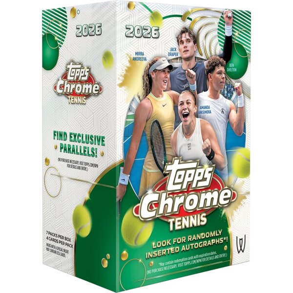 Topps Chrome Tennis 2026 Value Box mit Mirra Andreeva,...