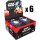 Star Wars Unlimited Display mit 6 Boxen Spark of Rebellion, jede Box enthält 24 Boosterpacks, auf dem Cover sind Luke Skywalker und Darth Vader abgebildet.