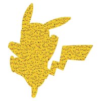 Fertiges Puzzle in der Form von Pikachu, komplett...
