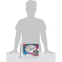 Gr&ouml;&szlig;envergleich der Pok&eacute;mon Affiti-ex Kollektion mit 22,9 cm H&ouml;he vor einer Personensilhouette