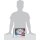 Größenvergleich der Pokémon Affiti-ex Kollektion mit 22,9 cm Höhe vor einer Personensilhouette