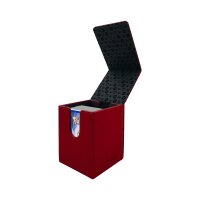 Rote Ultra Pro Alcove Flip Deck Box geöffnet, mit...