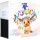 Pokémon Top-Trainer-Box Karmesin & Purpur – Prismatische Entwicklungen mit Evoli und Kristall-Motiv auf weißem Hintergrund