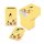 Pokémon Deck Box mit geöffnetem Deckelfach, Kartenhüllen mit Pikachu-Motiv daneben platziert.