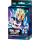 Englisches Dragon Ball Fusion World Starter Deck FS02 mit Vegeta auf der Verpackung und Deckinhalt als Vorschau.