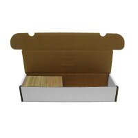 Geöffnete weiße Aufbewahrungsbox aus Karton...