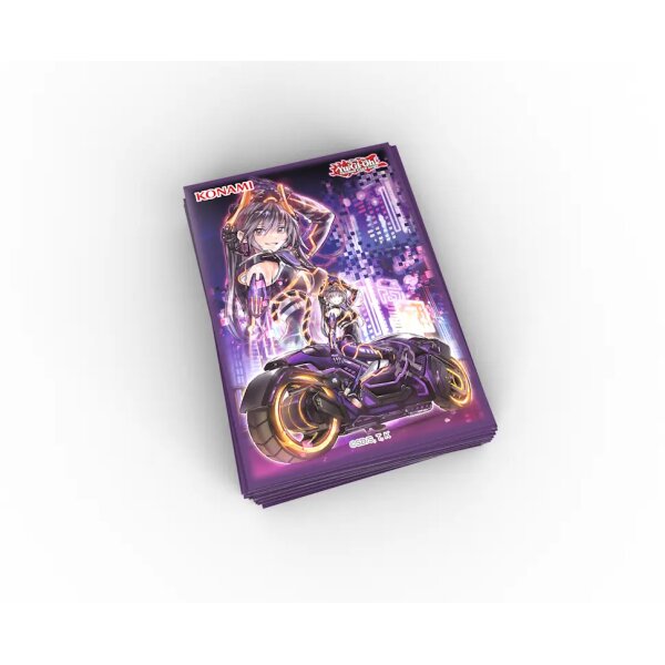 Stapel Yu-Gi-Oh! Kartenhüllen mit Anime-Illustration...