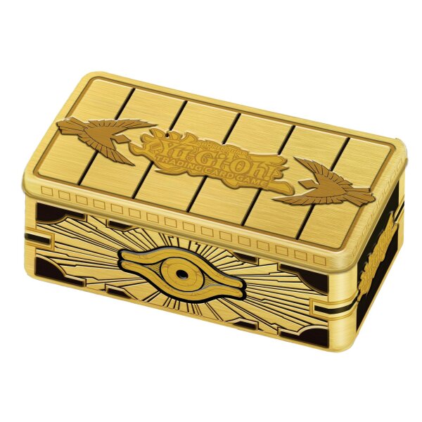 Goldfarbene Yu-Gi-Oh! Tin mit ägyptischem Design,...