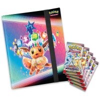 Pokémon-Ordner mit Eevee-Design und Boosterpacks...