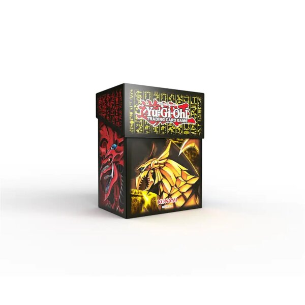 Yu-Gi-Oh! Deck Box mit Slifer und Obelisk Motiv sowie ägyptischer Symbolik, offiziell lizenziertes Zubehör