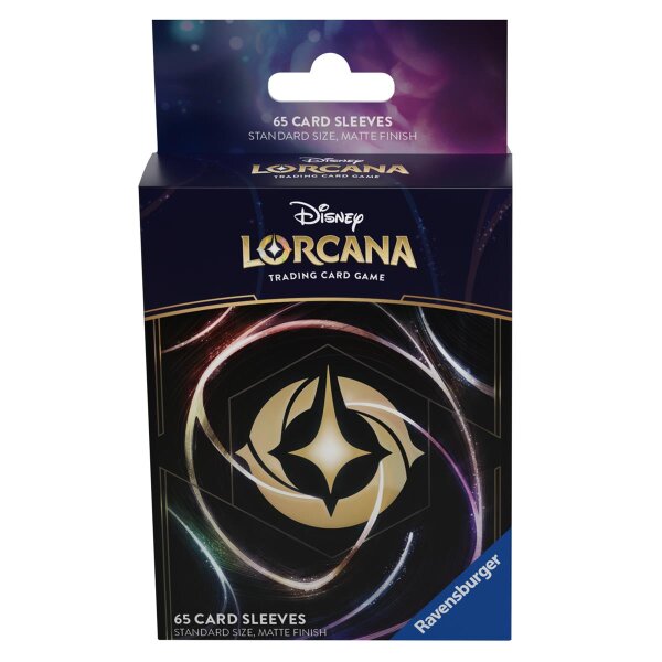 Verpackung der Disney Lorcana Kartenhüllen mit 65...