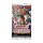 Deutsche Boosterpackung „Yu-Gi-Oh! Burst of Destiny“ mit bunter, dynamischer Illustration eines mechanischen Drachen im Anime-Stil.