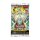 Boosterpackung „Yu-Gi-Oh! Age of Overlord“ auf Deutsch mit glänzender Illustration eines futuristischen, humanoiden Roboters in Grün, Silber und Gold.
