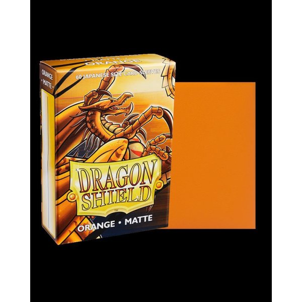 60 Small Dragon Shield Sleeves - Matte Orange